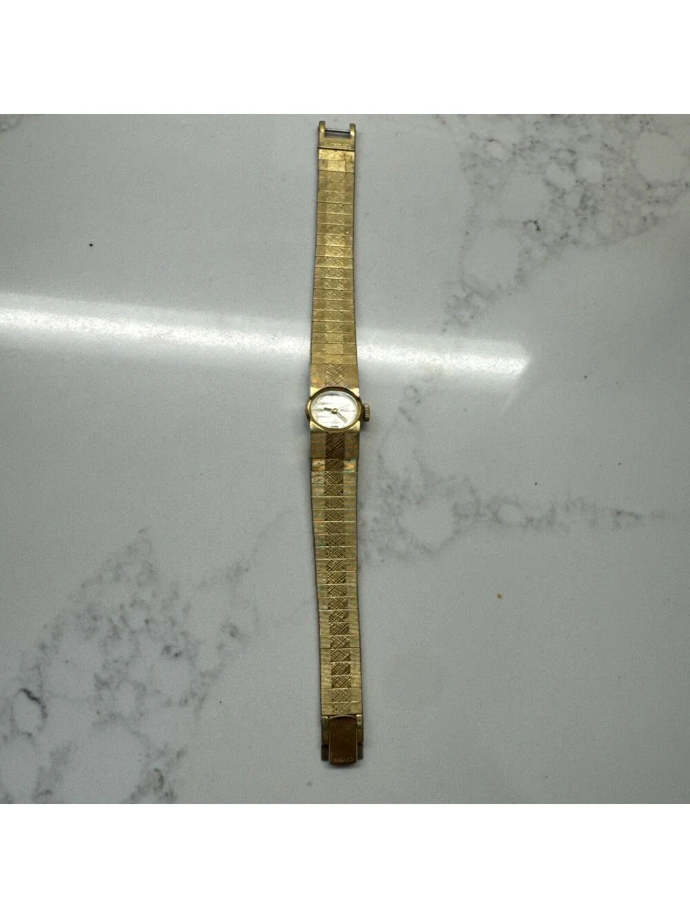 Vintage Seiko Rainbow Watch Woman Manual Wind 18k Gf Works 1104-7020